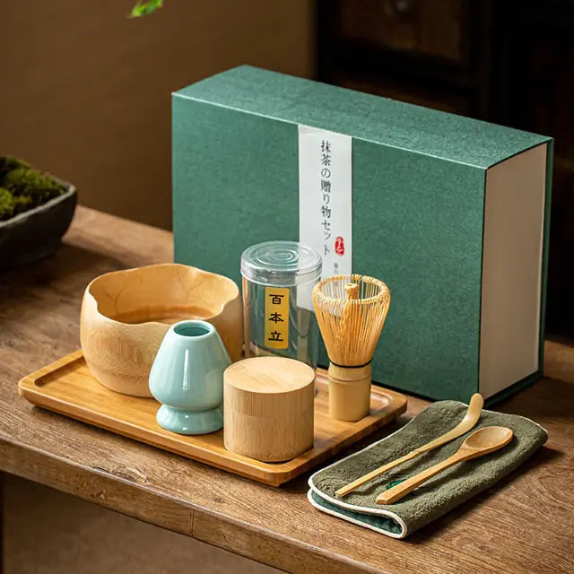 Traditionelles Matcha-Geschenkset | Komplett Japanisch Nachhaltig Stilvoll-8-teiliges Geschenkset Pure Leaf-Luzern Mode