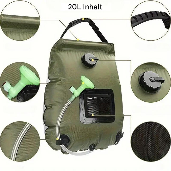 Campingdusche | Tragbar 20L Erwärmt Vielseitig Langlebig Kompakt-Luzern Mode