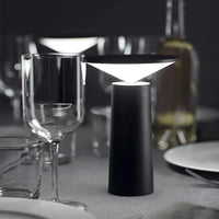 Drehbare Tischlampe | Dimmbär | Aufladbar | Kabellos | Kippbar-Schwarz-Luzern Mode