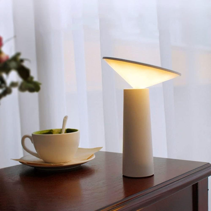 Drehbare Tischlampe | Dimmbär | Aufladbar | Kabellos | Kippbar-Weiß-Luzern Mode