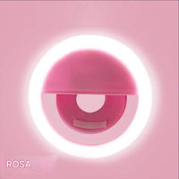 Selfie-Ringleuchte | Tragbar | Kompakt | Weißes Licht | Verstellbar-Rosa-Luzern Mode