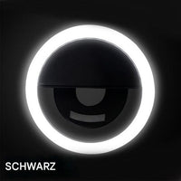 Selfie-Ringleuchte | Tragbar | Kompakt | Weißes Licht | Verstellbar-Schwarz-Luzern Mode