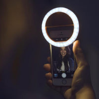 Selfie-Ringleuchte | Tragbar | Kompakt | Weißes Licht | Verstellbar-Luzern Mode