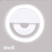 Selfie-Ringleuchte | Tragbar | Kompakt | Weißes Licht | Verstellbar-Luzern Mode