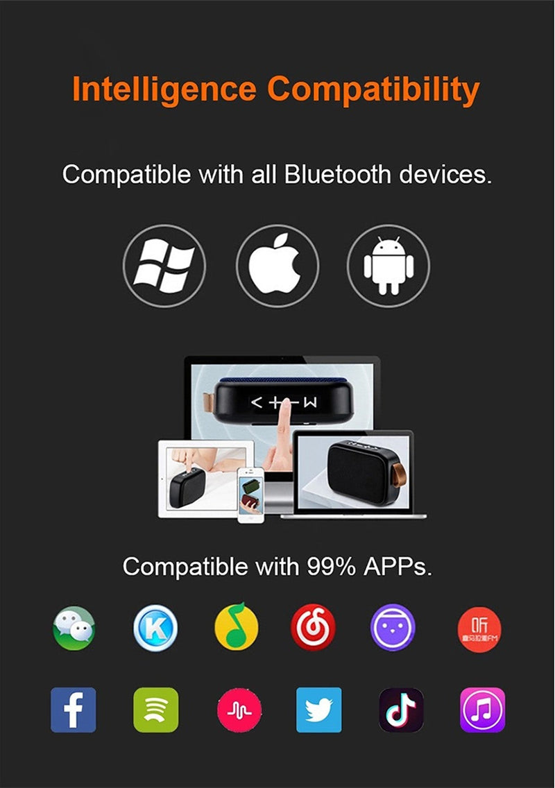 Bluetooth Lautsprecher | Kompakte 3D Audio Bluetooth 5.0 Drahtlos Leicht-Luzern Mode