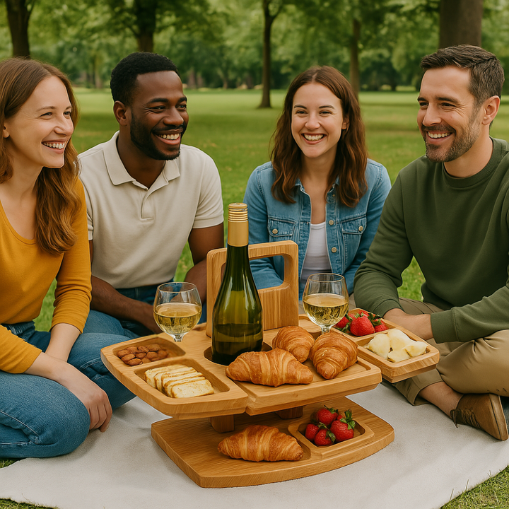 Weintisch | Picknick | Kompakt | Langlebig | Holz | Stilvoll | Vielseitig | Luxuriös-Luzern Mode