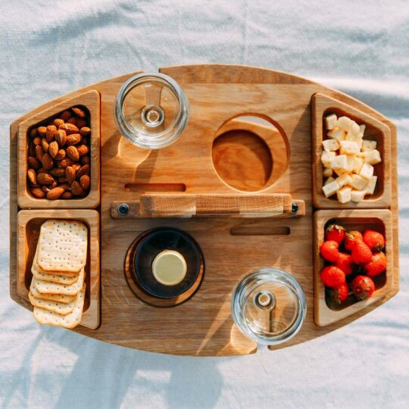 Weintisch | Picknick | Kompakt | Langlebig | Holz | Stilvoll | Vielseitig | Luxuriös-Luzern Mode