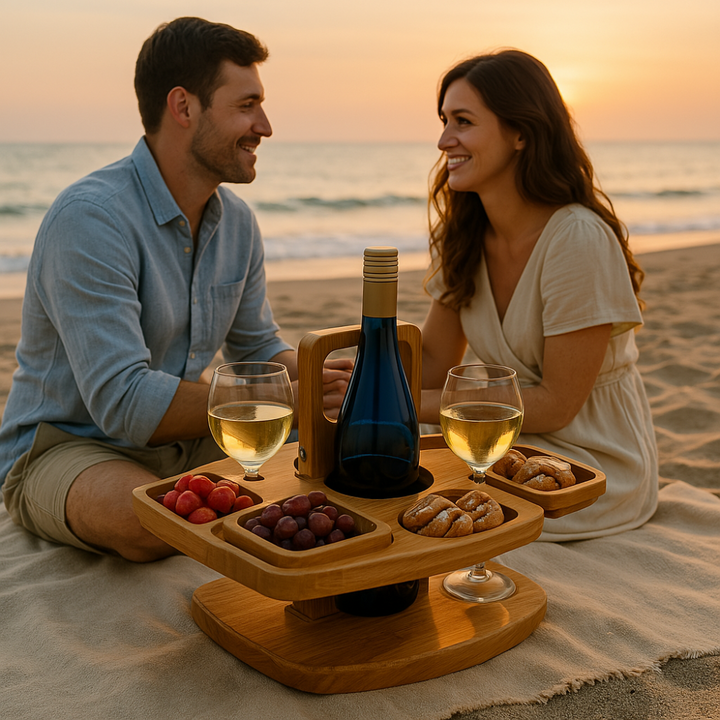 Weintisch | Picknick | Kompakt | Langlebig | Holz | Stilvoll | Vielseitig | Luxuriös-Luzern Mode
