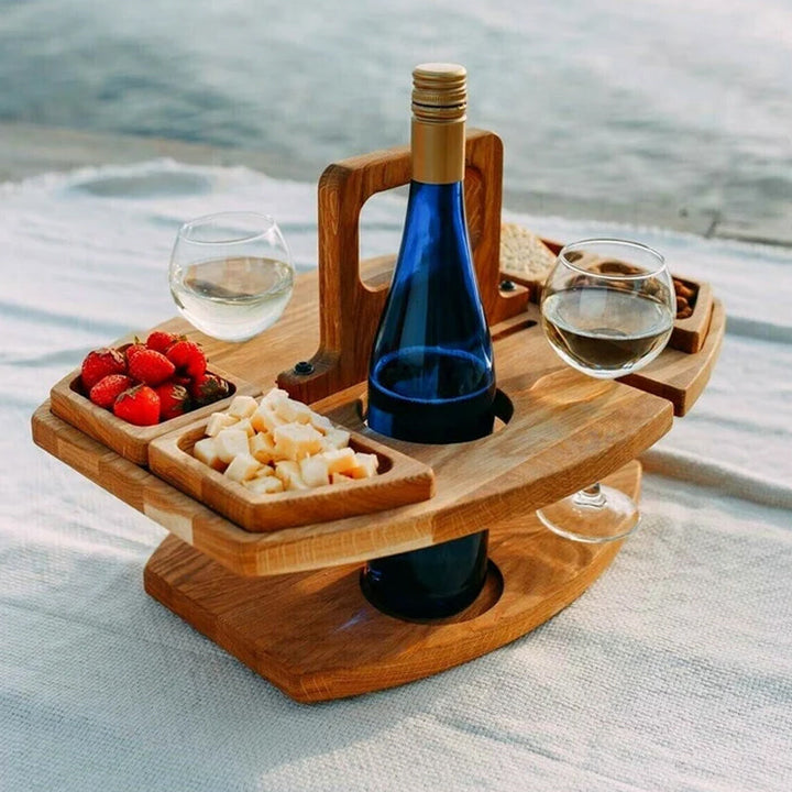 Weintisch | Picknick | Kompakt | Langlebig | Holz | Stilvoll | Vielseitig | Luxuriös-Luzern Mode