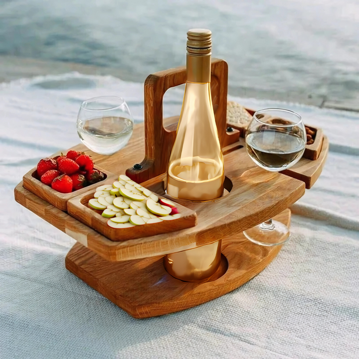 Weintisch | Picknick | Kompakt | Langlebig | Holz | Stilvoll | Vielseitig | Luxuriös-Luzern Mode
