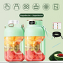 Tragbarer Mixer | Kompakt 1,2L Vielseitig Langlebig Aufladbar-Mintgrün-Luzern Mode