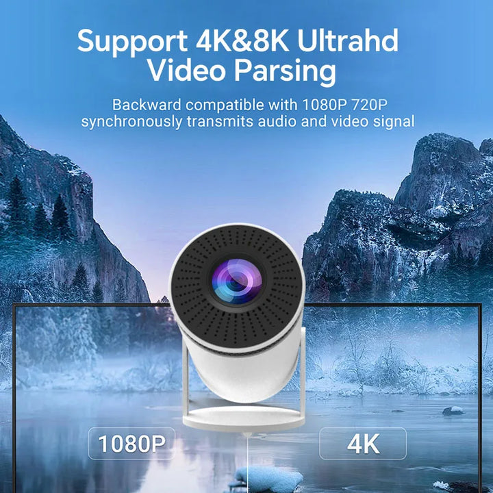 Tragbarer Beamer | Android 12 | WiFi 6 | Leistungsstark | Kompakt | 1080p-Luzern Mode