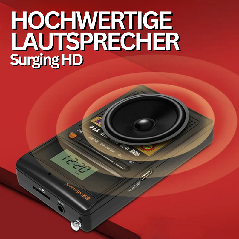 Bluetooth-Radio | AM FM Kompakt Vielseitig MP3 Kopfhörer Antenne-Luzern Mode