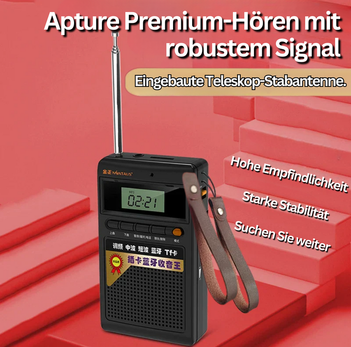 Bluetooth-Radio | AM FM Kompakt Vielseitig MP3 Kopfhörer Antenne-Luzern Mode