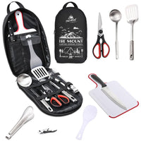 Outdoor-Kochset | 9-teilig Kompakt Langlebig Leicht Vielseitig-Luzern Mode