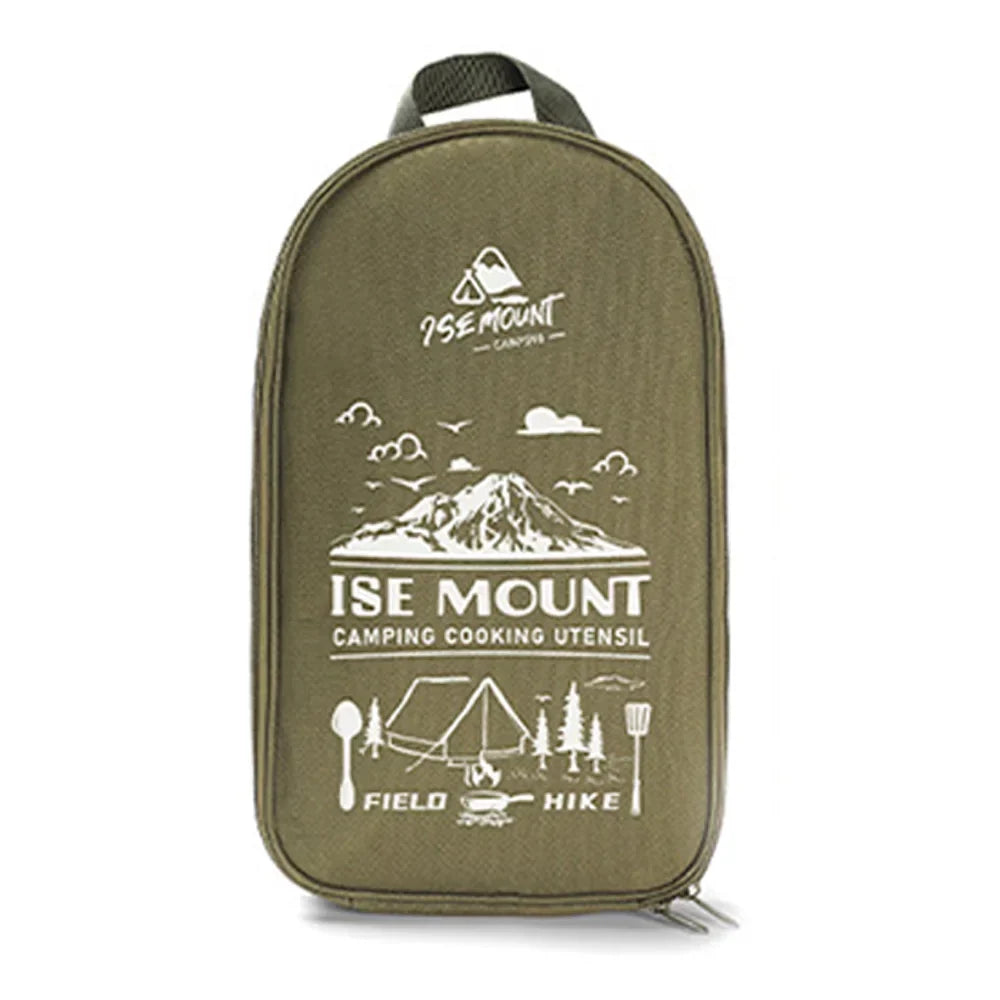 Outdoor-Kochset | 9-teilig Kompakt Langlebig Leicht Vielseitig-Grün-Luzern Mode