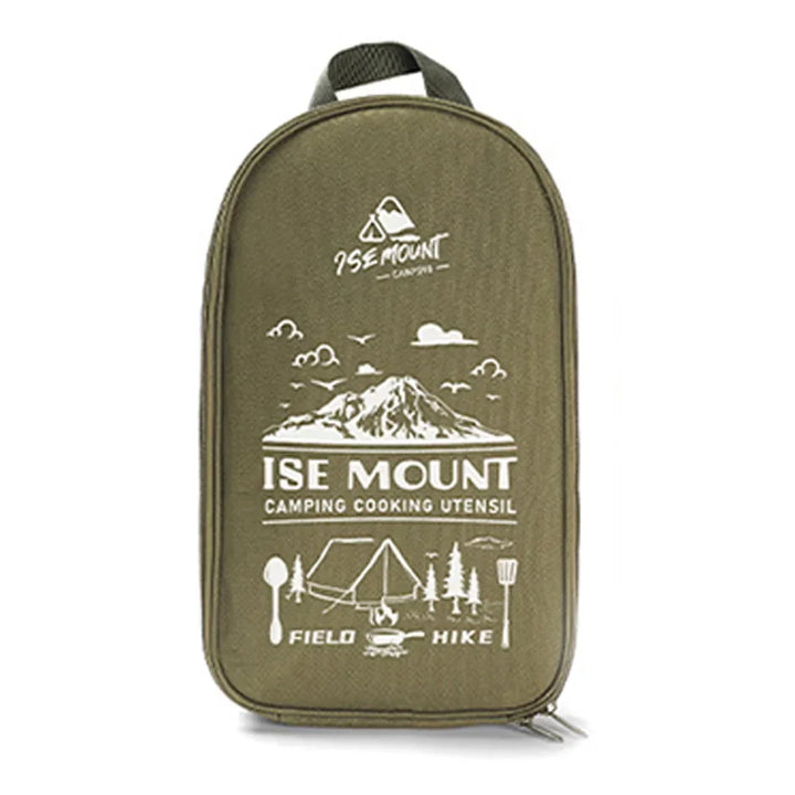 Outdoor-Kochset | 9-teilig Kompakt Langlebig Leicht Vielseitig-Grün-Luzern Mode