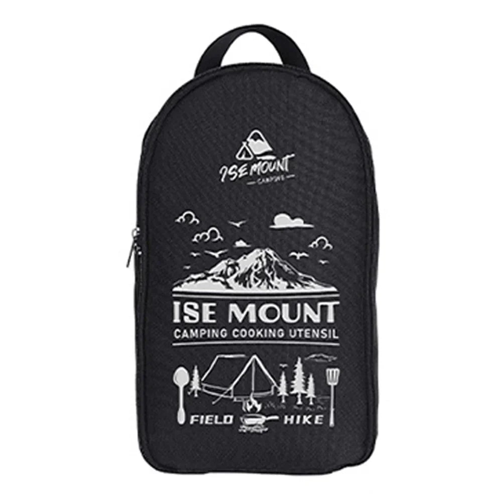Outdoor-Kochset | 9-teilig Kompakt Langlebig Leicht Vielseitig-Schwarz-Luzern Mode