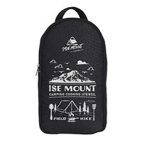 Outdoor-Kochset | 9-teilig Kompakt Langlebig Leicht Vielseitig-Schwarz-Luzern Mode