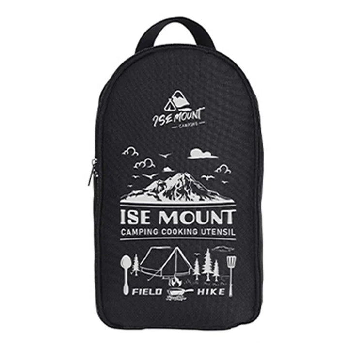 Outdoor-Kochset | 9-teilig Kompakt Langlebig Leicht Vielseitig-Schwarz-Luzern Mode