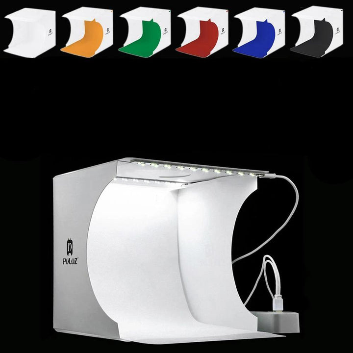 Tragbares Fotostudio | LED | Kompakt | Mini-USB | Zusammenklappbar | Würfel-Luzern Mode