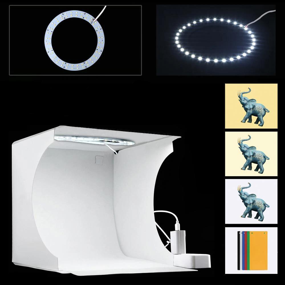 Tragbares Fotostudio | LED | Kompakt | Mini-USB | Zusammenklappbar | Würfel-Luzern Mode