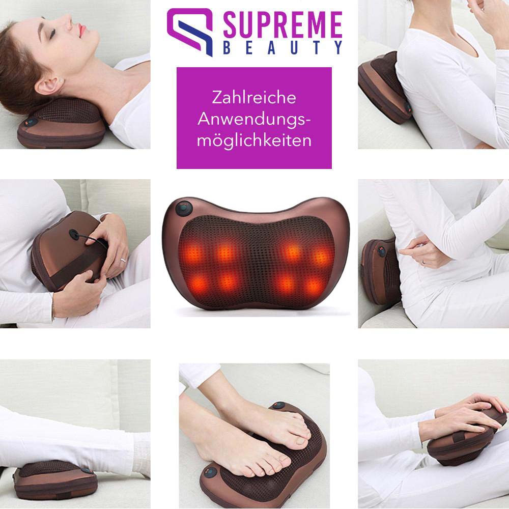 Massagekissen | Kompakt | Komfortabel | Shiatsu | Vielseitig | Einstellbar-Luzern Mode