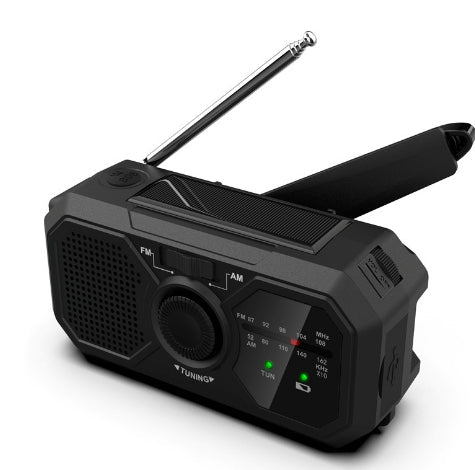 Notfallradio | Kompakt Tragbar Solarpanel Aufladbar Langlebig Taschenlampe-Luzern Mode