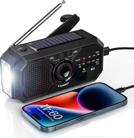 Notfallradio | Kompakt Tragbar Solarpanel Aufladbar Langlebig Taschenlampe-Luzern Mode