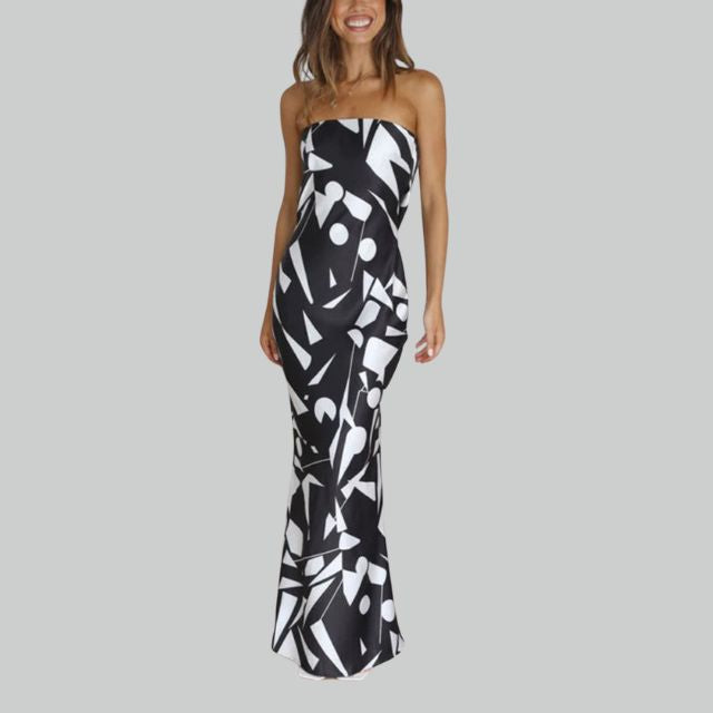 Trägerloses Maxikleid mit Lässiger Passform – Jade