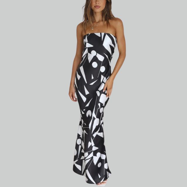 Trägerloses Maxikleid mit Lässiger Passform – Jade