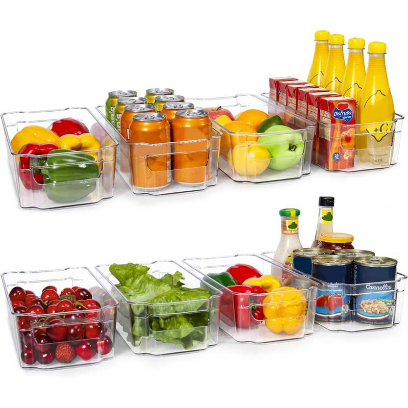 Kühlschrank Aufbewahrungsboxen | 4-teilig | Transparent | BPA-frei | Langlebig | Sicher-Luzern Mode