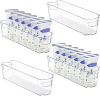 Kühlschrank Aufbewahrungsboxen | 4-teilig | Transparent | BPA-frei | Langlebig | Sicher-36.8 cm L x 11.4 cm W x 9.7 cm H-Luzern Mode