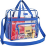 Durchsichtige Kosmetiktasche mit Reißverschluss und Fächern-Blau-Luzern Mode