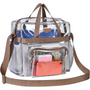 Durchsichtige Kosmetiktasche mit Reißverschluss und Fächern-Braun-Luzern Mode