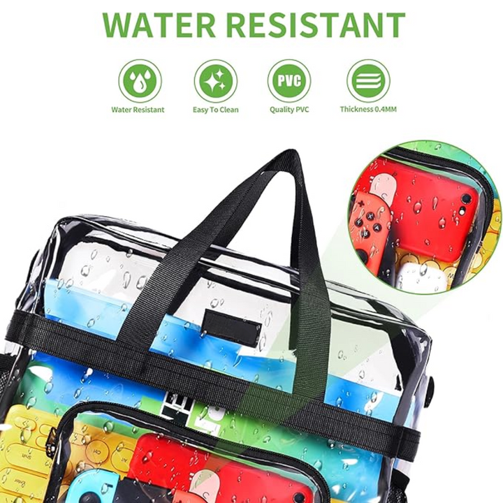 Durchsichtige Kosmetiktasche mit Reißverschluss und Fächern-Luzern Mode