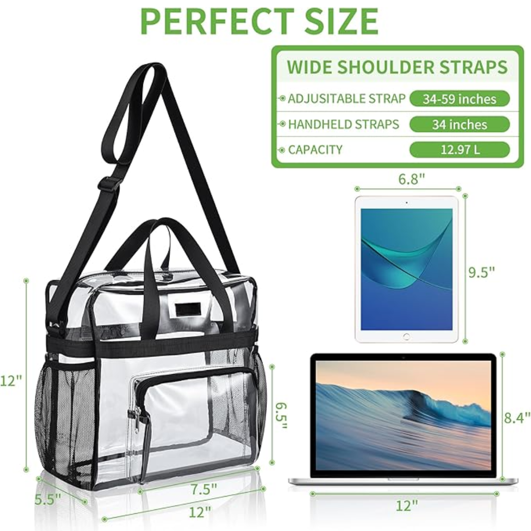 Durchsichtige Kosmetiktasche mit Reißverschluss und Fächern-Luzern Mode