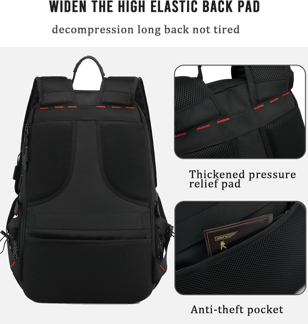 60L Wasserdichter Reise-Laptop-Rucksack mit USB und Schuhfach