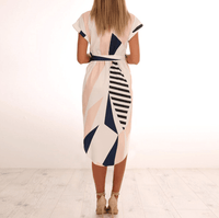 Sommer Midikleid Damen | Asymmetrisch | Taillengürtel | Blumen | Luftig-Luzern Mode