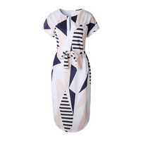 Sommer Midikleid Damen | Asymmetrisch | Taillengürtel | Blumen | Luftig-Luzern Mode