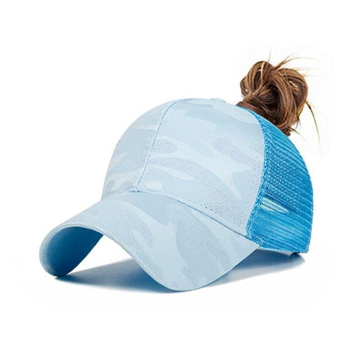 Damen Cap mit Zopföffnung | Sommer Baseballcap | Verstellbar | Atmungsaktiv-Luzern Mode
