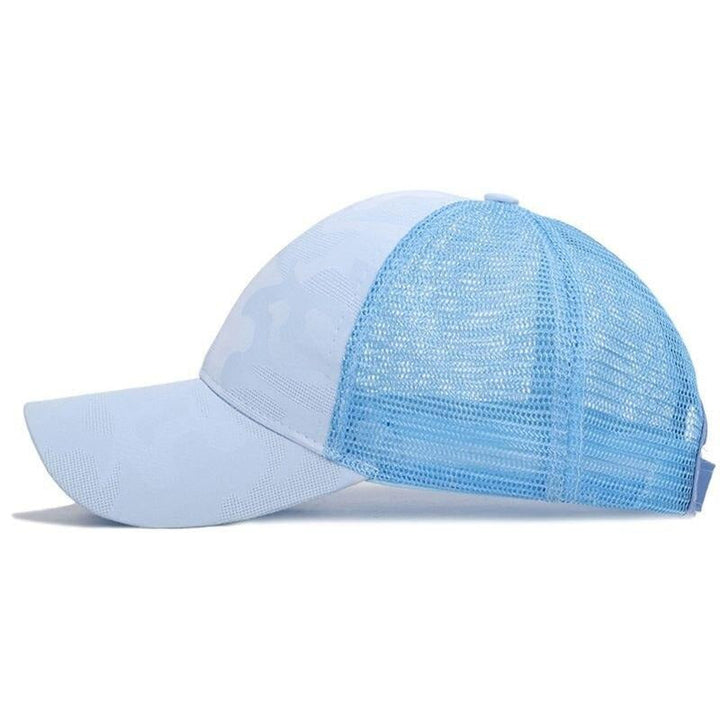 Damen Cap mit Zopföffnung | Sommer Baseballcap | Verstellbar | Atmungsaktiv-Luzern Mode