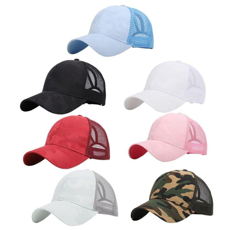 Damen Cap mit Zopföffnung | Sommer Baseballcap | Verstellbar | Atmungsaktiv-Luzern Mode