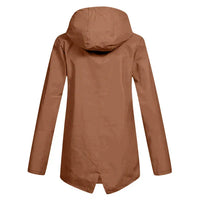 Damen Regenjacke | Leichtgewicht | Kapuze | Reißverschluss | Unifarben-Luzern Mode