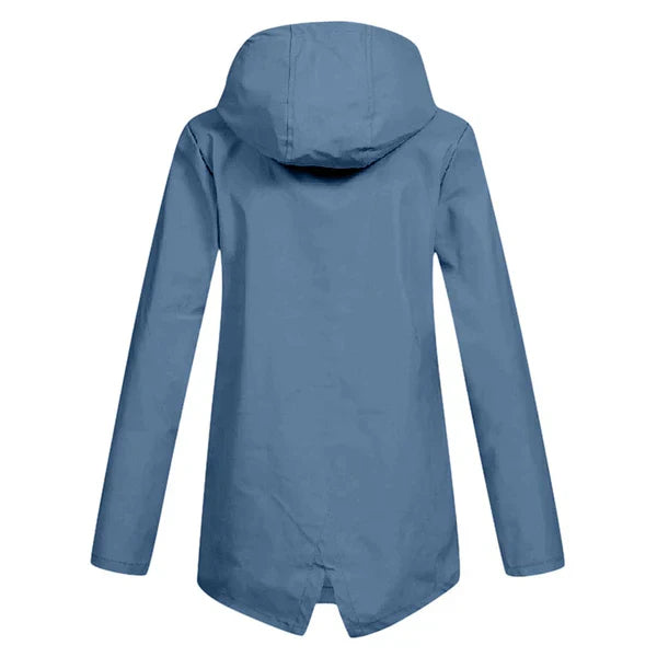 Damen Regenjacke | Leichtgewicht | Kapuze | Reißverschluss | Unifarben-Luzern Mode