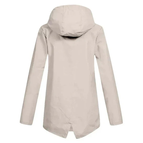 Damen Regenjacke | Leichtgewicht | Kapuze | Reißverschluss | Unifarben-Luzern Mode