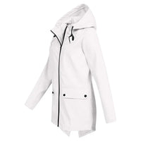 Damen Regenjacke | Leichtgewicht | Kapuze | Reißverschluss | Unifarben-Luzern Mode