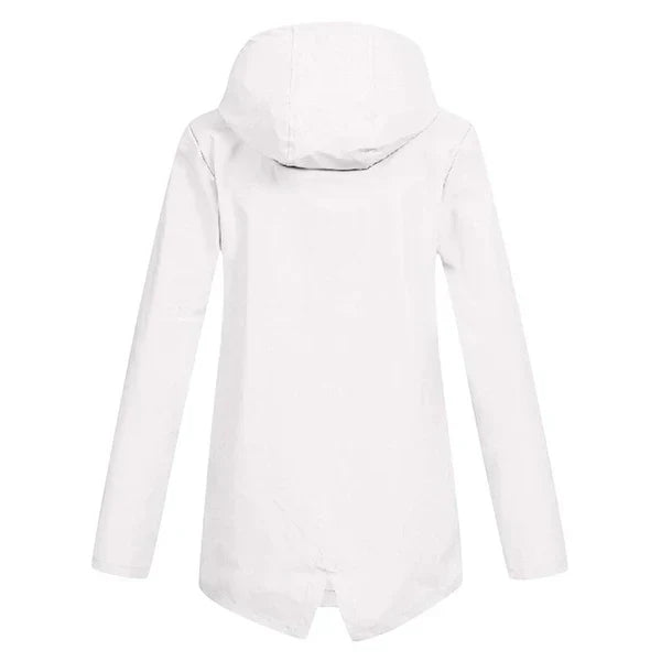 Damen Regenjacke | Leichtgewicht | Kapuze | Reißverschluss | Unifarben-Luzern Mode