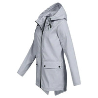 Damen Regenjacke | Leichtgewicht | Kapuze | Reißverschluss | Unifarben-Luzern Mode