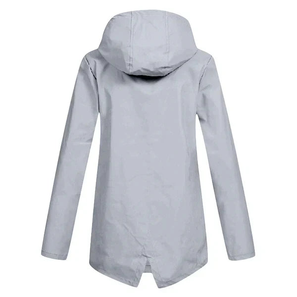 Damen Regenjacke | Leichtgewicht | Kapuze | Reißverschluss | Unifarben-Luzern Mode